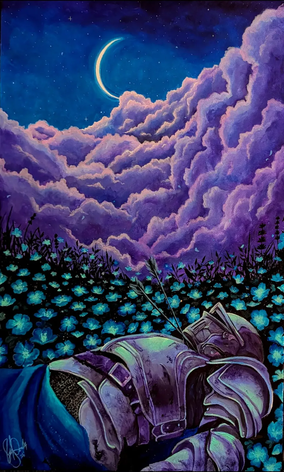 A Long Rest — Acrylic on Canvas by Jehsoul Art