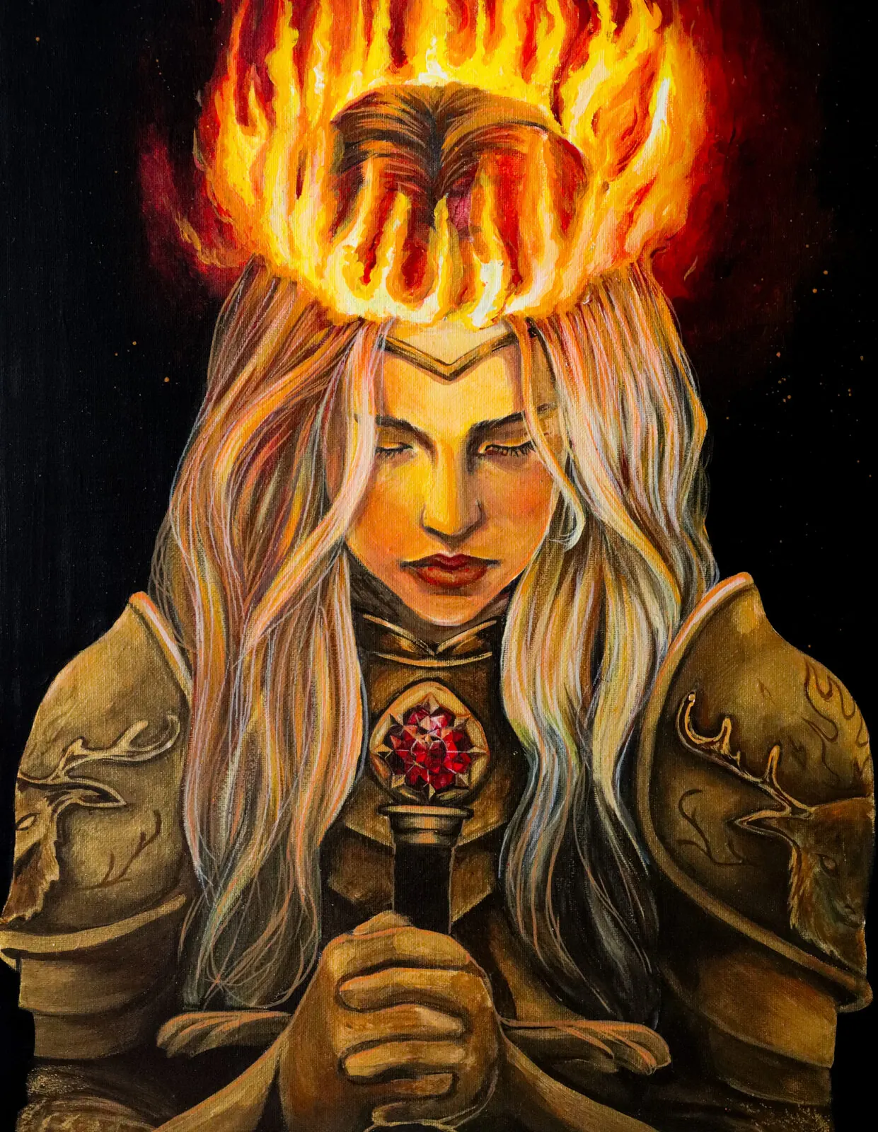 Aelin — Acrylic on Canvas by Jehsoul Art
